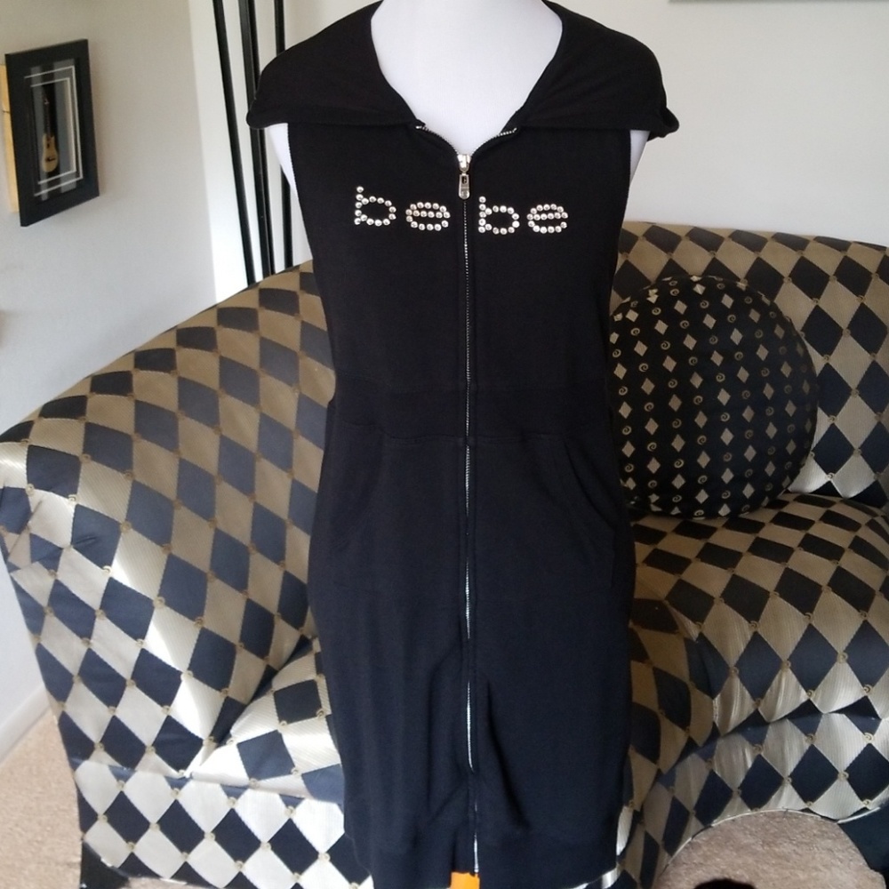 bebe black romper dress.